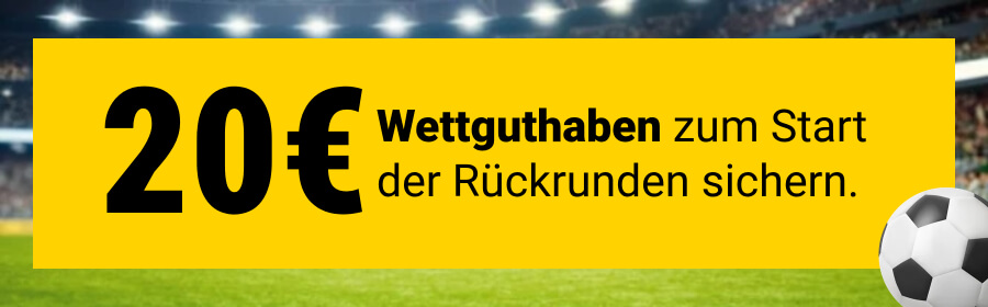 Hole dir jetzt dein 20€ Wettguthaben!